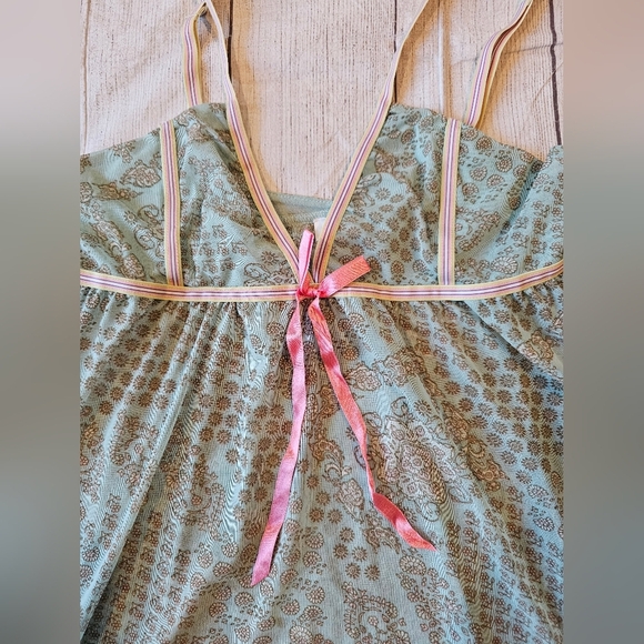 Free People Size Small Paisley Semi Sheer Lingerie Nightie Sexy Feminine Fairy - Picture 7 of 7